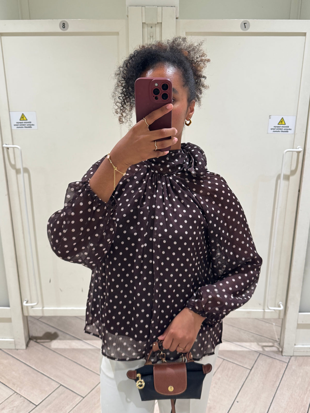 Blouse à pois