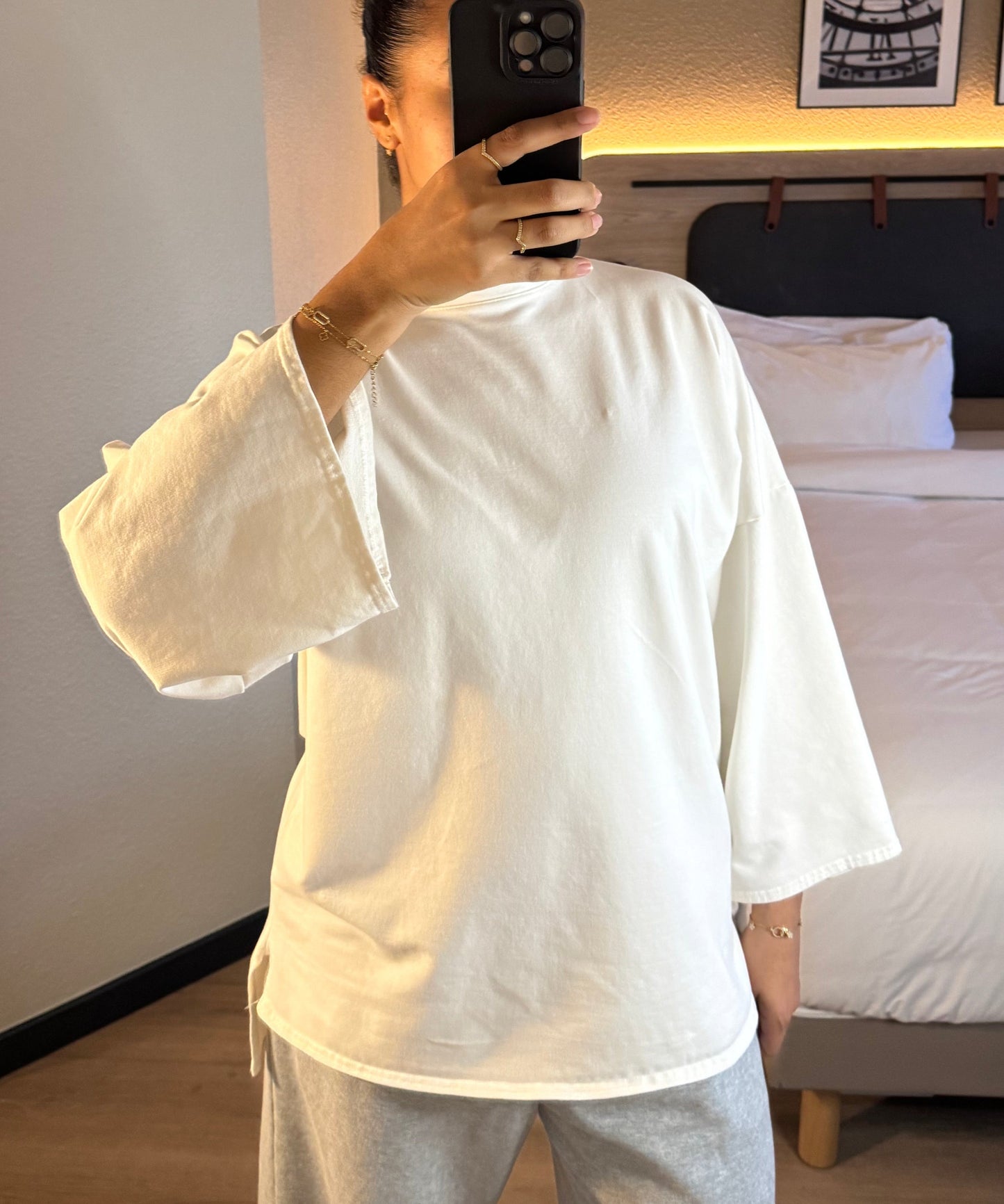 T-shirt oversize Jade - Blanc