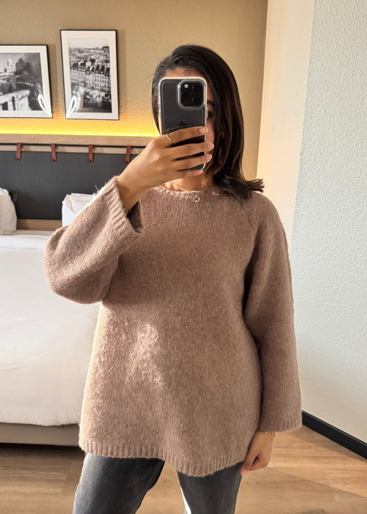 Pull doudou marron