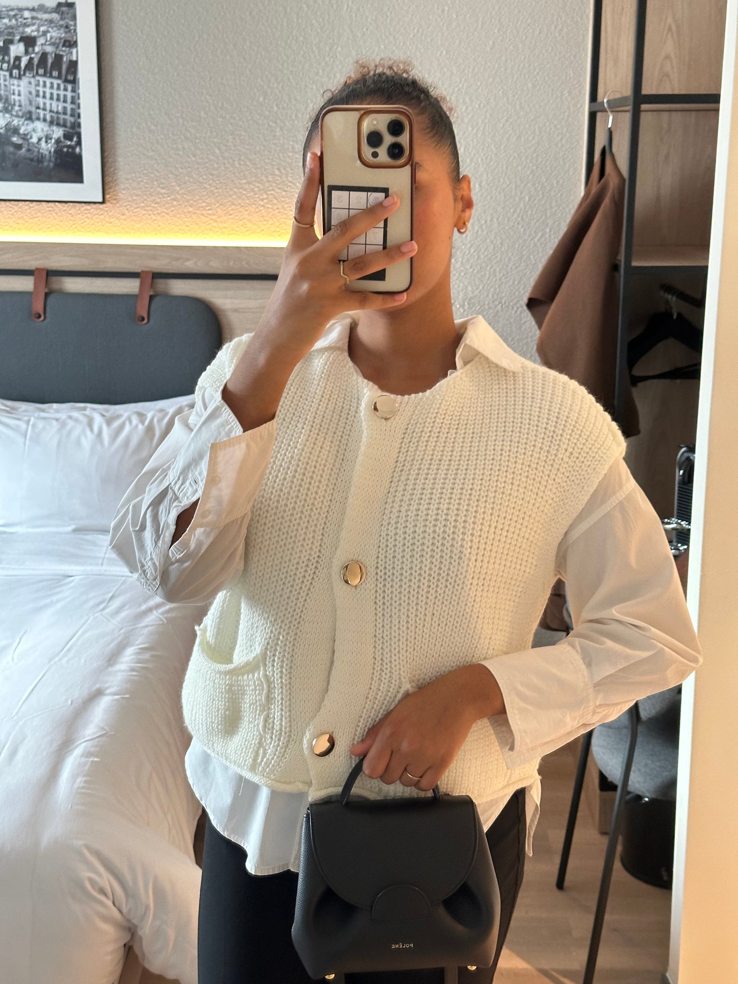 Gilet sans manches Crème