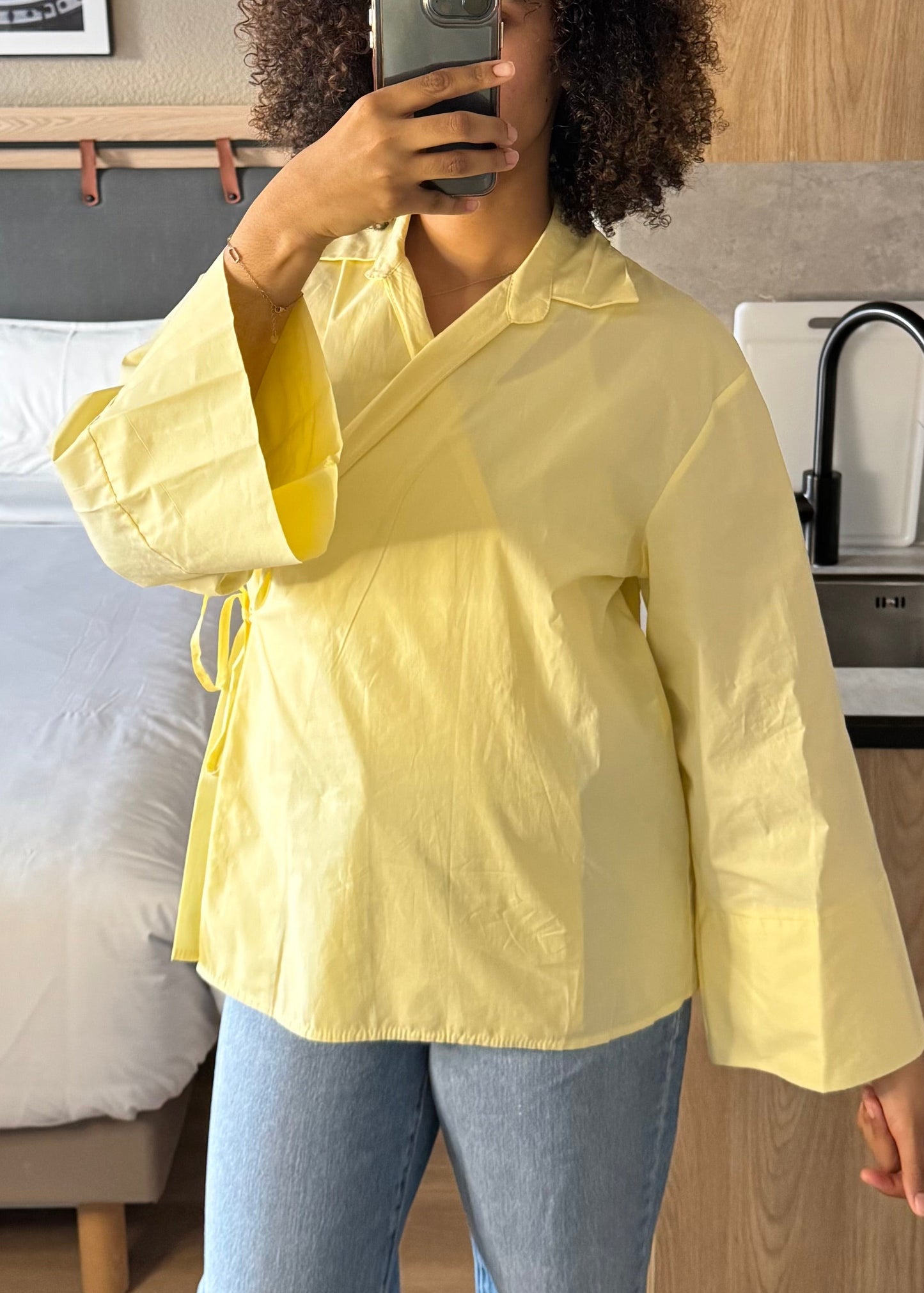 Chemise nouée - Jaune