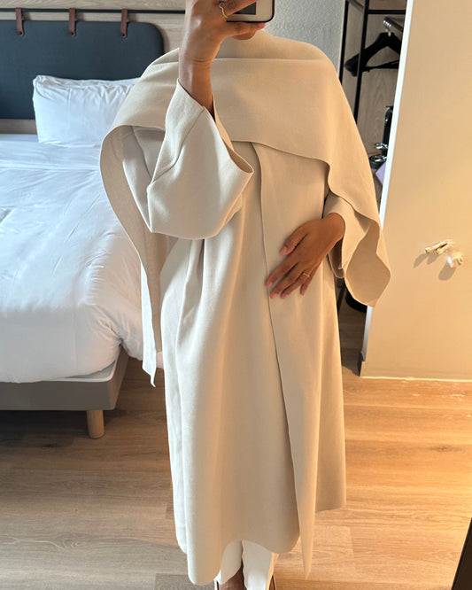 Manteau écharpe Long - beige