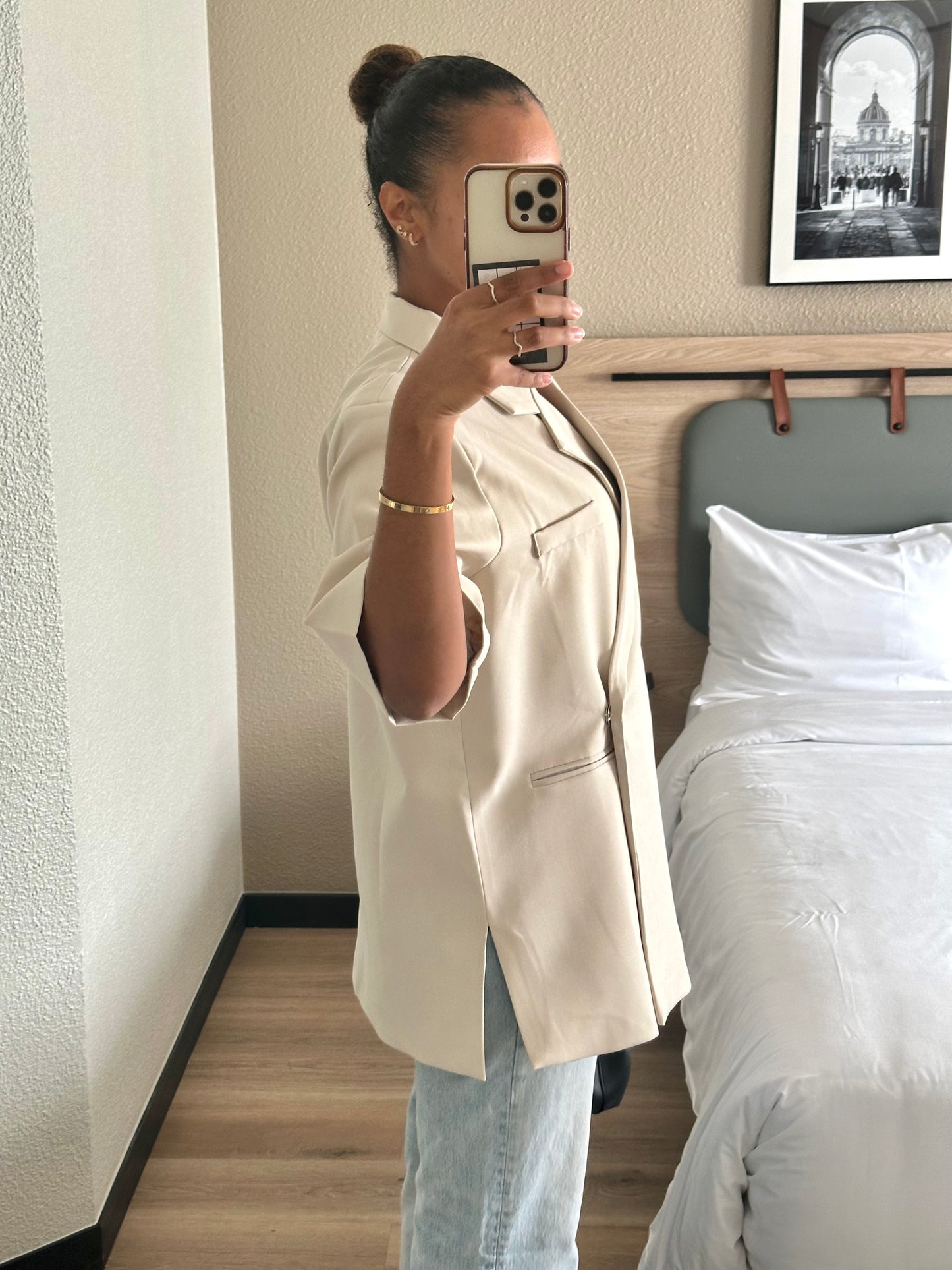 [PREMIUM] Blazer manches 3/4 - beige