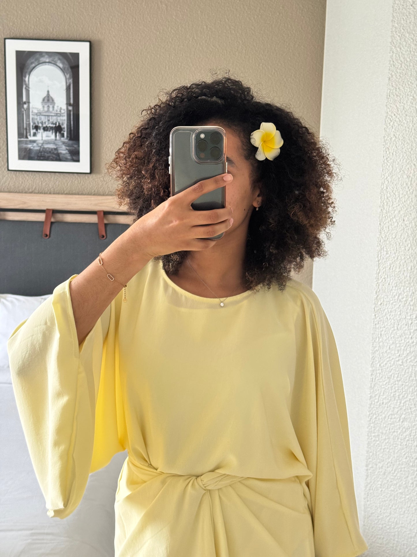 Robe nouée jaune