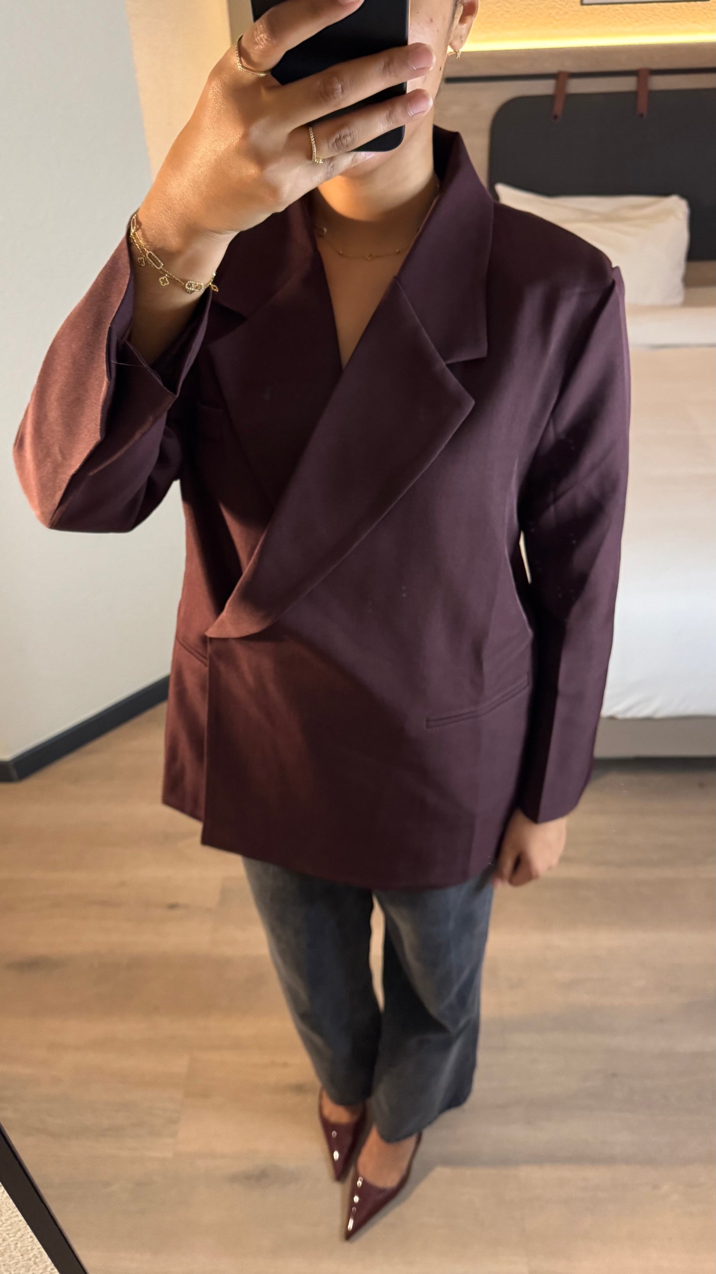 Blazer oversize [PREMIUM] - bordeaux