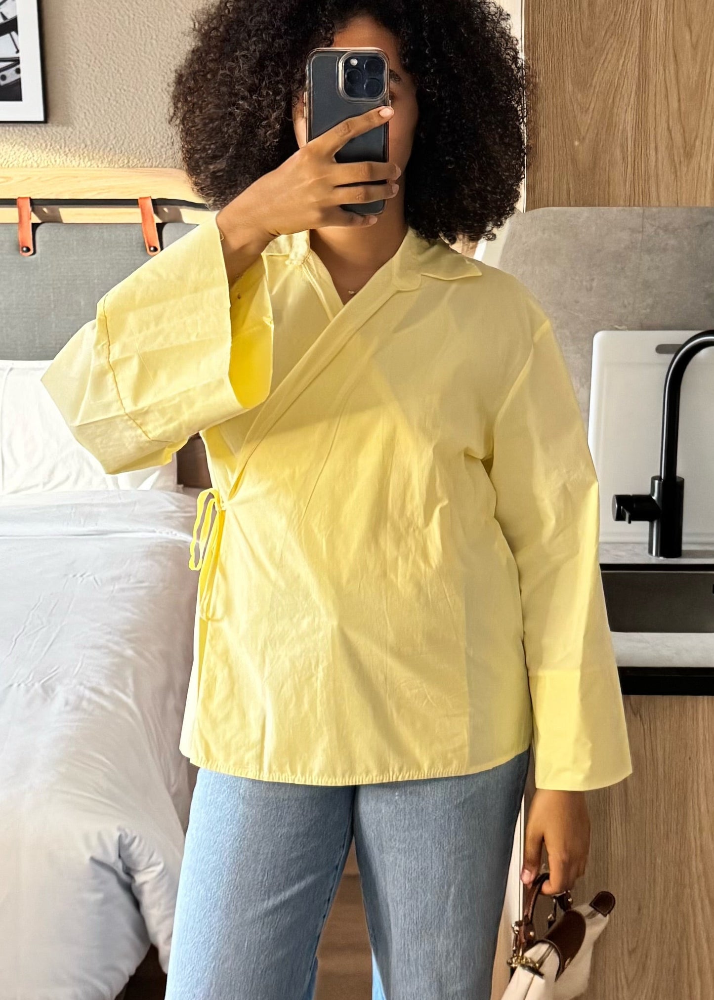 Chemise nouée - Jaune