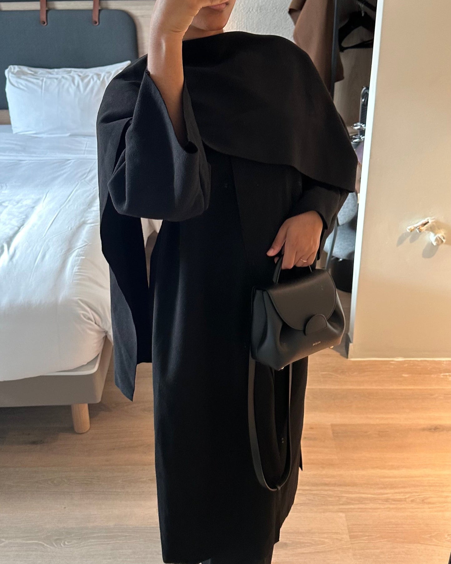 Manteau-écharpe Long - Noir