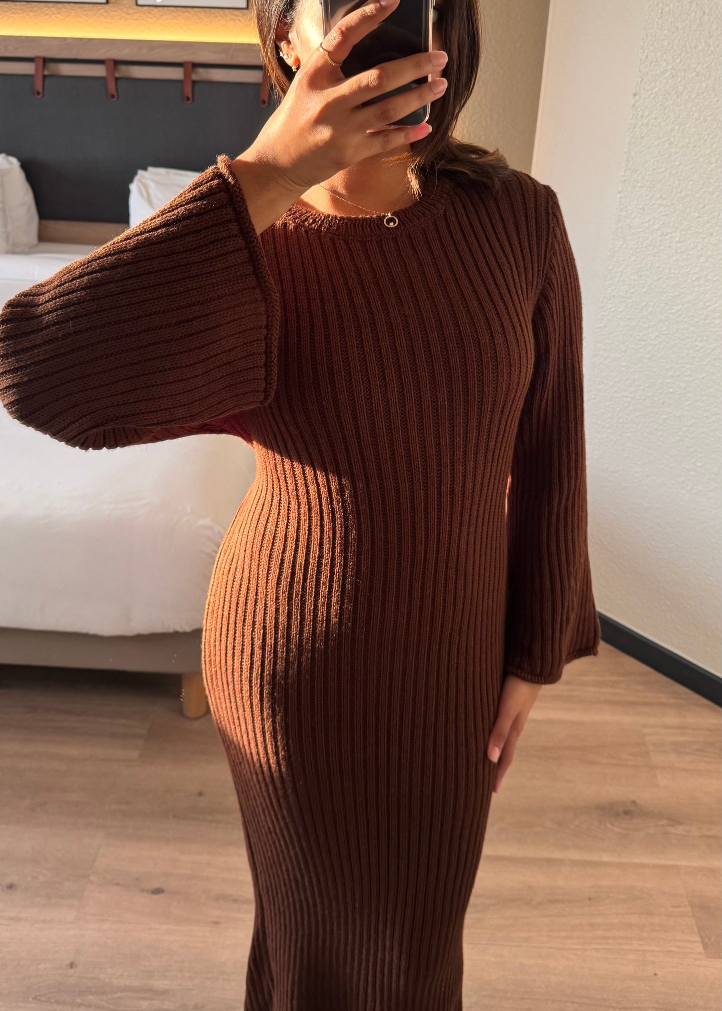 Robe en maille cintrée