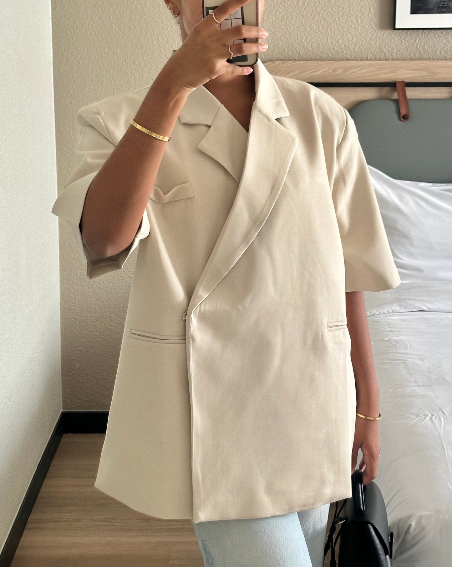 [PREMIUM] Blazer manches 3/4 - beige