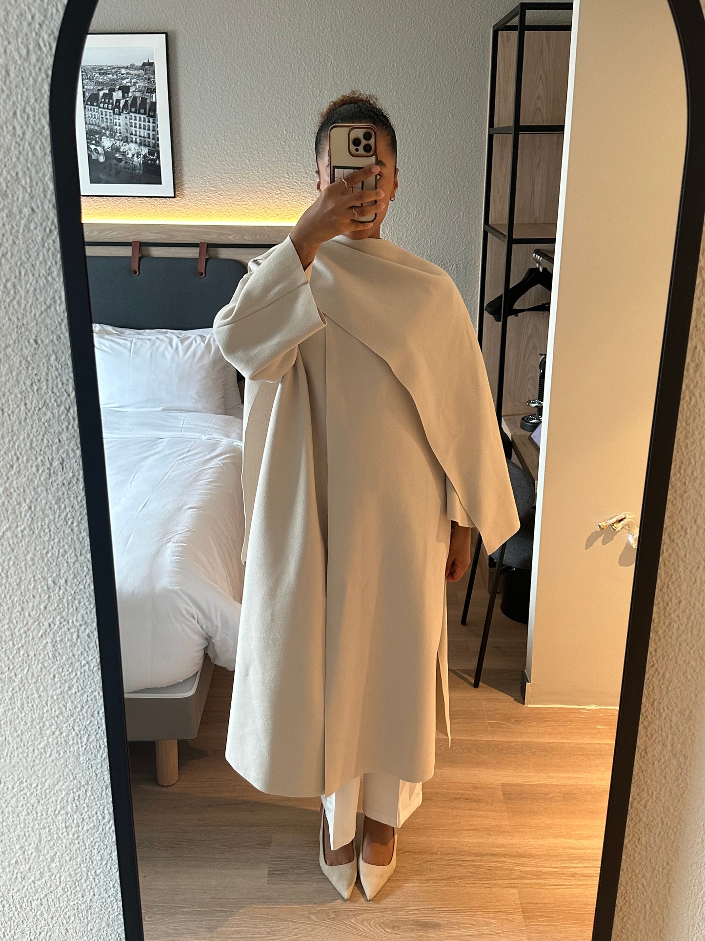 Manteau écharpe Long - beige