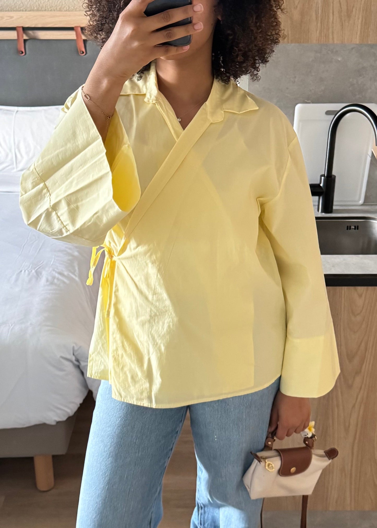 Chemise nouée - Jaune