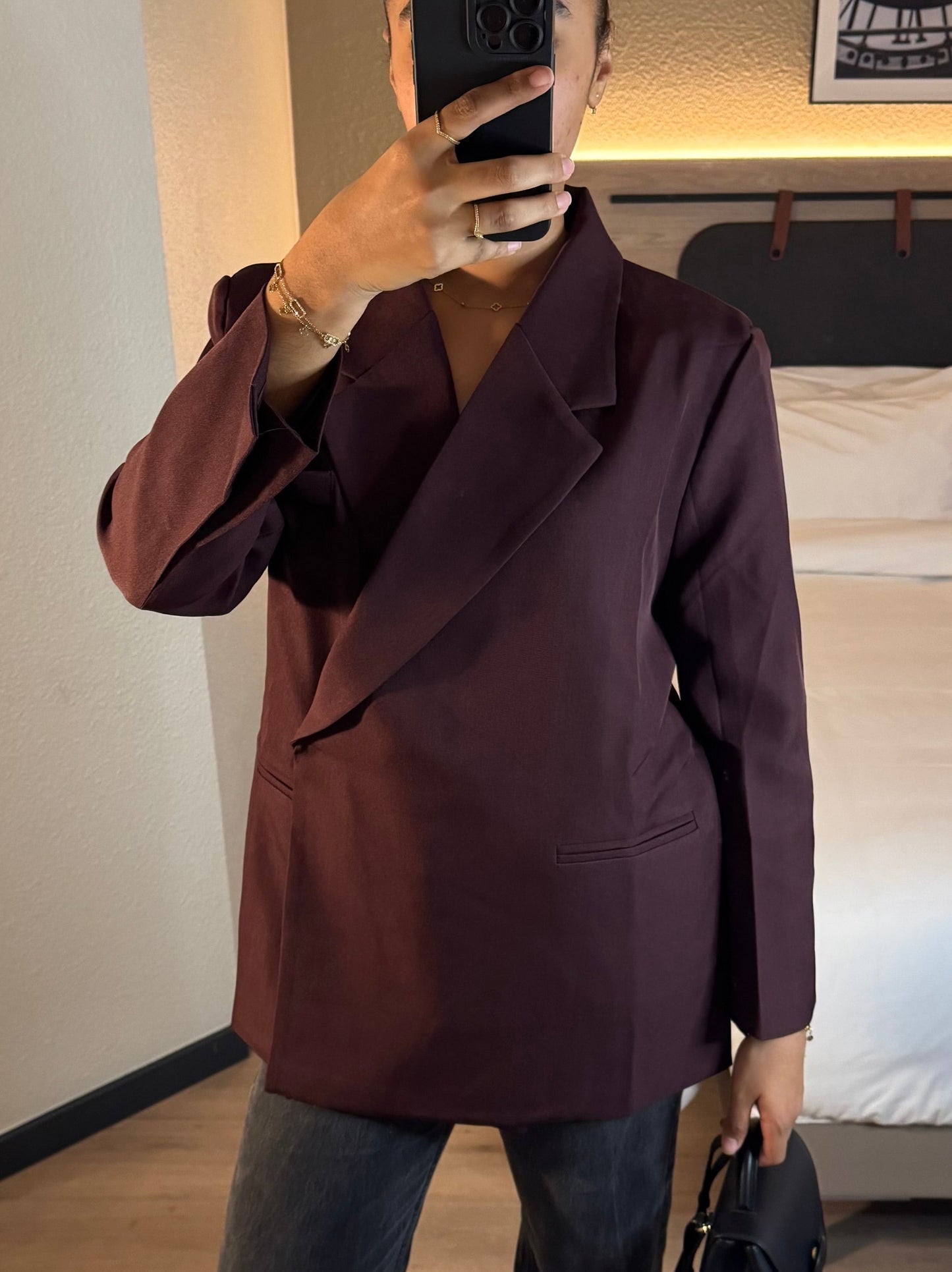 Blazer oversize [PREMIUM] - bordeaux