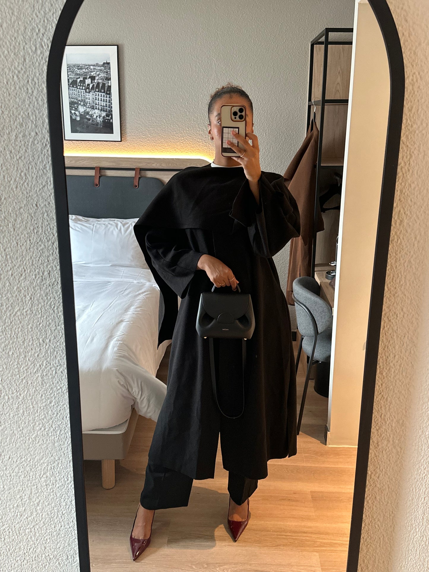 Manteau-écharpe Long - Noir